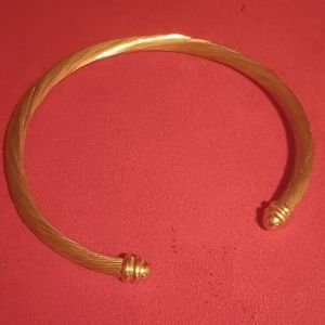 Vintage gold plated open collar choker